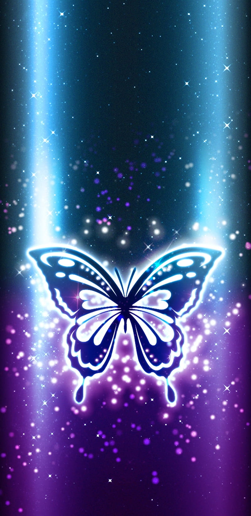 Sparkling Butterfly, bonito, blue, butterflies, butterfly, girly, pretty, purple, sparkle, sparkling, HD phone wallpaper