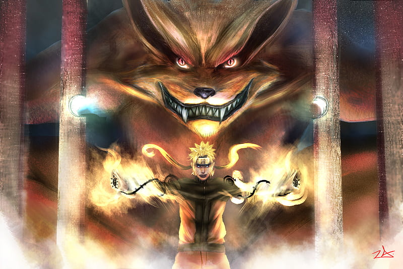 naruto as the nine tailed fox