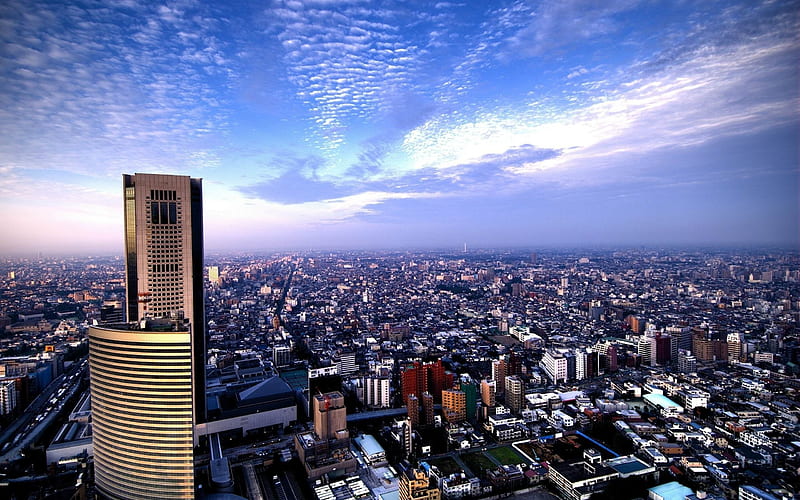 city sky view from above-cities, HD wallpaper