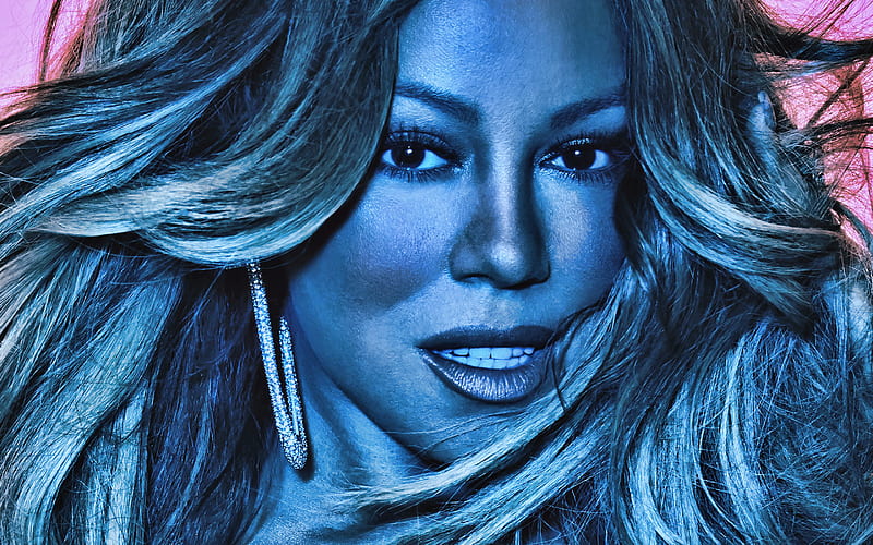 Mariah Carey, american singer, portrait, hoot, smile, beautiful woman, HD wallpaper