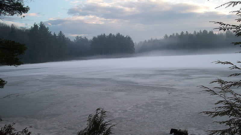 Goose Pond Dusk, goose pond, sunset, keene, new hampshire, HD wallpaper