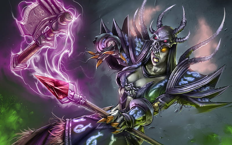 Helena Demonfire, warrior, art, World of Warcraft, WoW, HD wallpaper