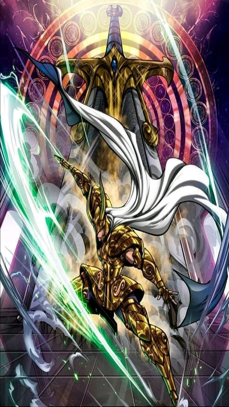 Capricorn, saint seiya, gold saint, excalibur, HD phone wallpaper