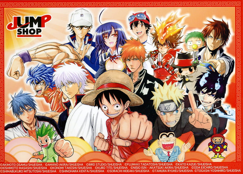 Jump Anime Bleach Gintama Naruto Crossover One Piece Hd Wallpaper Peakpx