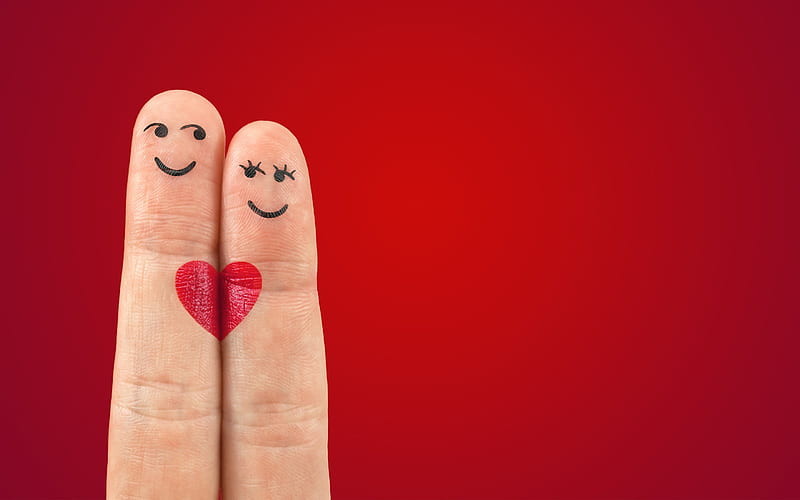 Heart Fingers, valentine-day, celebrations, heart, love, HD wallpaper