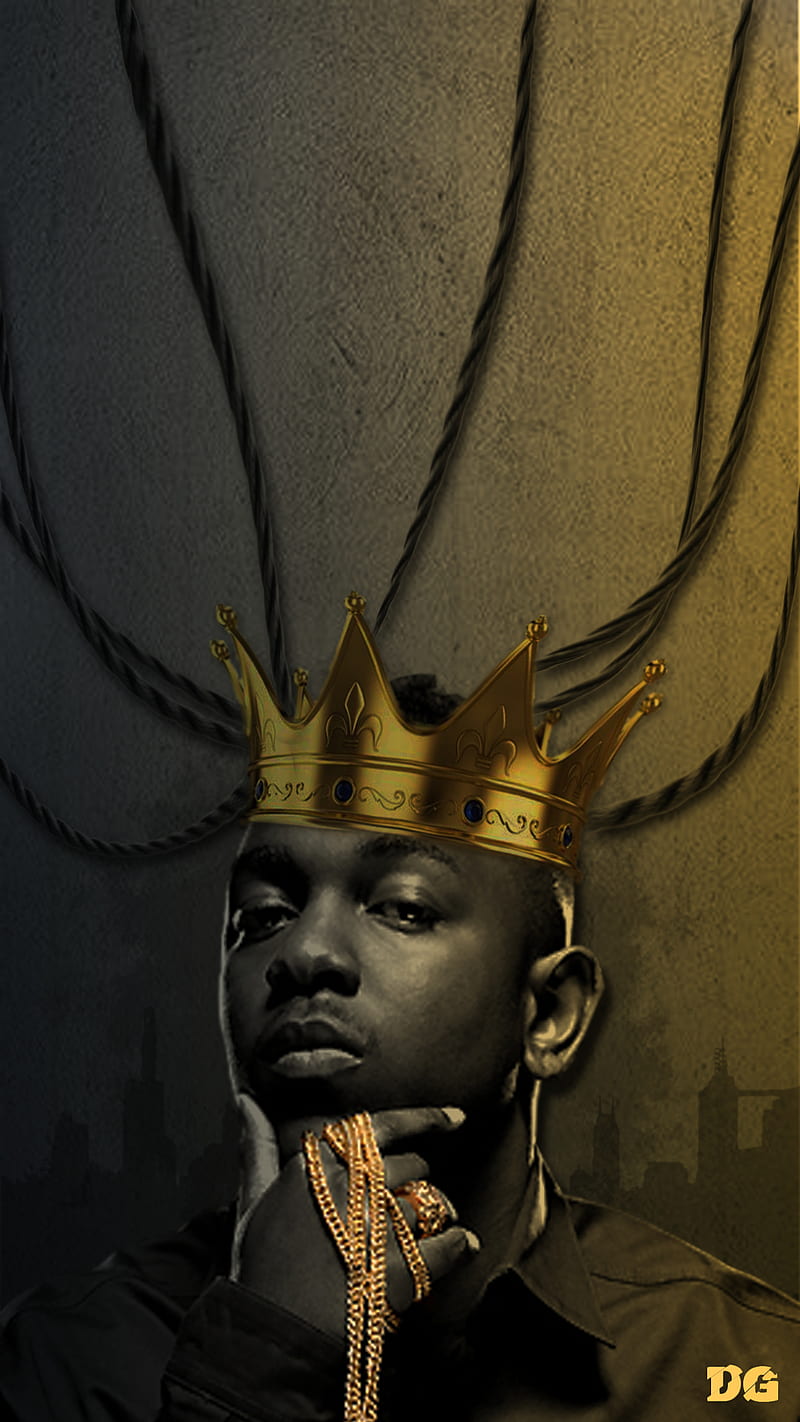 Kendrick Lamar, chains, city, crown, inner city, kendrick, king, rap, rapper, rope, HD phone wallpaper