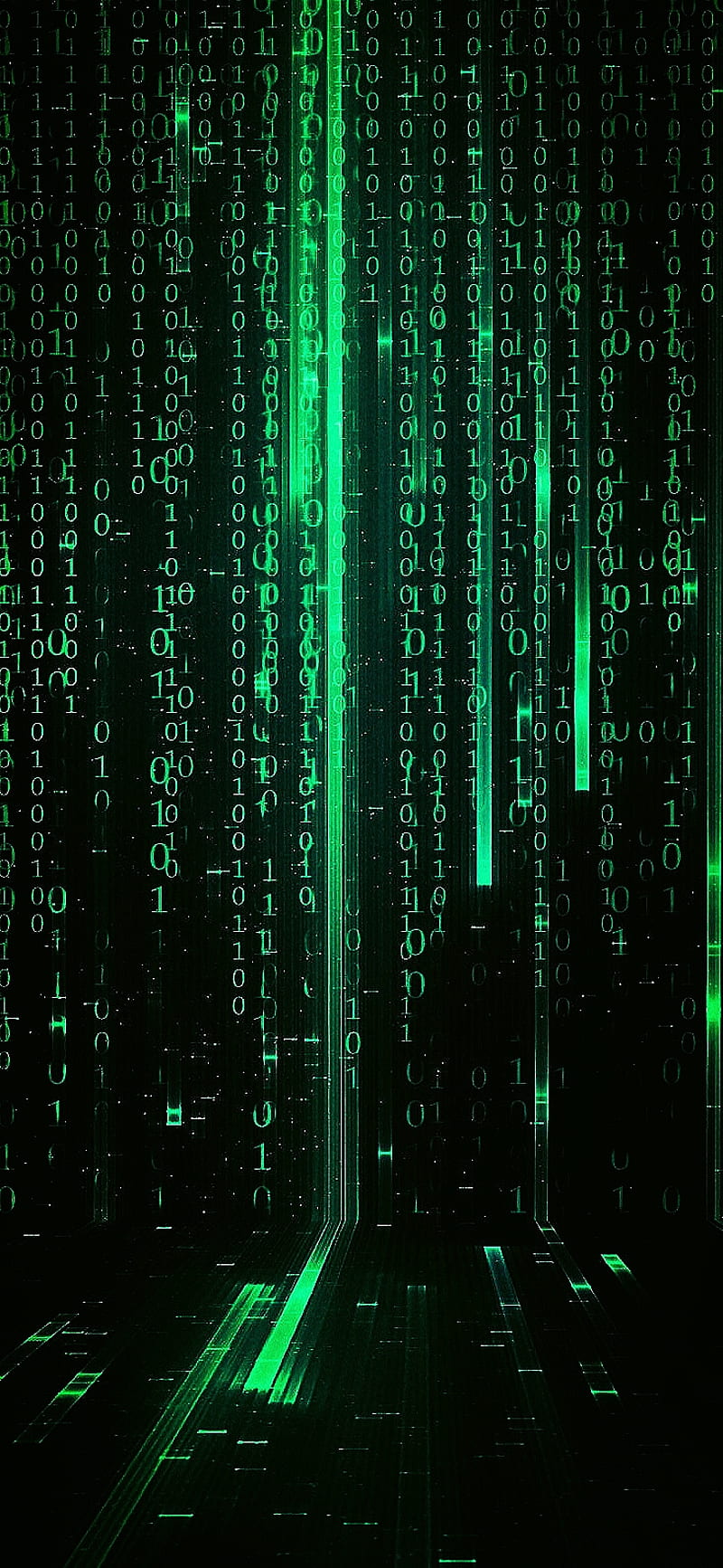 Binary code, binary numbers, computer, dark, hack, hacking, neon, HD phone wallpaper