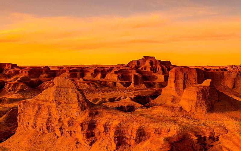 Gobi Desert Sunset-Windows, HD wallpaper