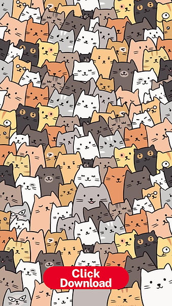 Cartoon Cat Mobile Wallpapers  Wallpaper Cave