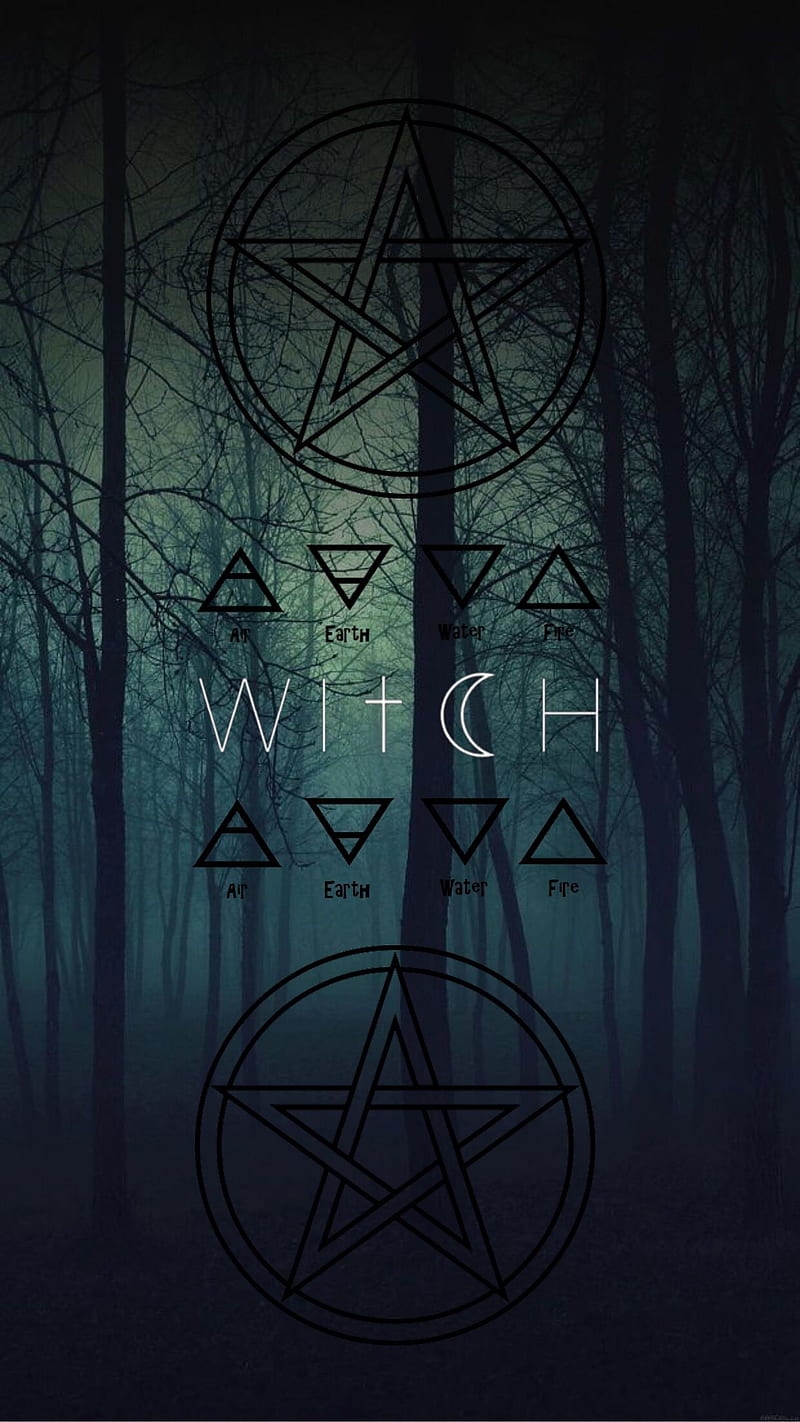Aesthetic witch, forest, lock screen, pentagram, wicca, wiccan, witch craft,  HD phone wallpaper | Peakpx