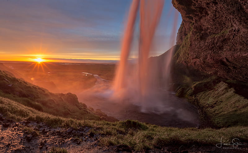Sunset, Waterfall, Seljalandsfoss, Iceland Ultra, Europe, Iceland, View, Serenity, Travel, Nature, Colorful, bonito, Landscape, Summer, Green, Sunset, Scenery, Rock, Rays, Waterfall, Island, Amazing, Colors, Stream, graphy, Golden, Trail, Rocks, Hour, Clouds, Cliffs, Cave, Point, Sharp, canon, stunning, Sunrays, iconic, Haze, tripod, Magnificent, wideangle, goldenhour, 12mm, Amphitheater, alcove, landscapegraphy, viewing, canoneos6d, rangarvallasysla, Seljalandsfoss, bracketed, bracketing, iso100, laowa, laowa12mmf28zerod, majestical, naturegraphy, natureview, travelgraphy, viewingpoint, zerod, HD wallpaper