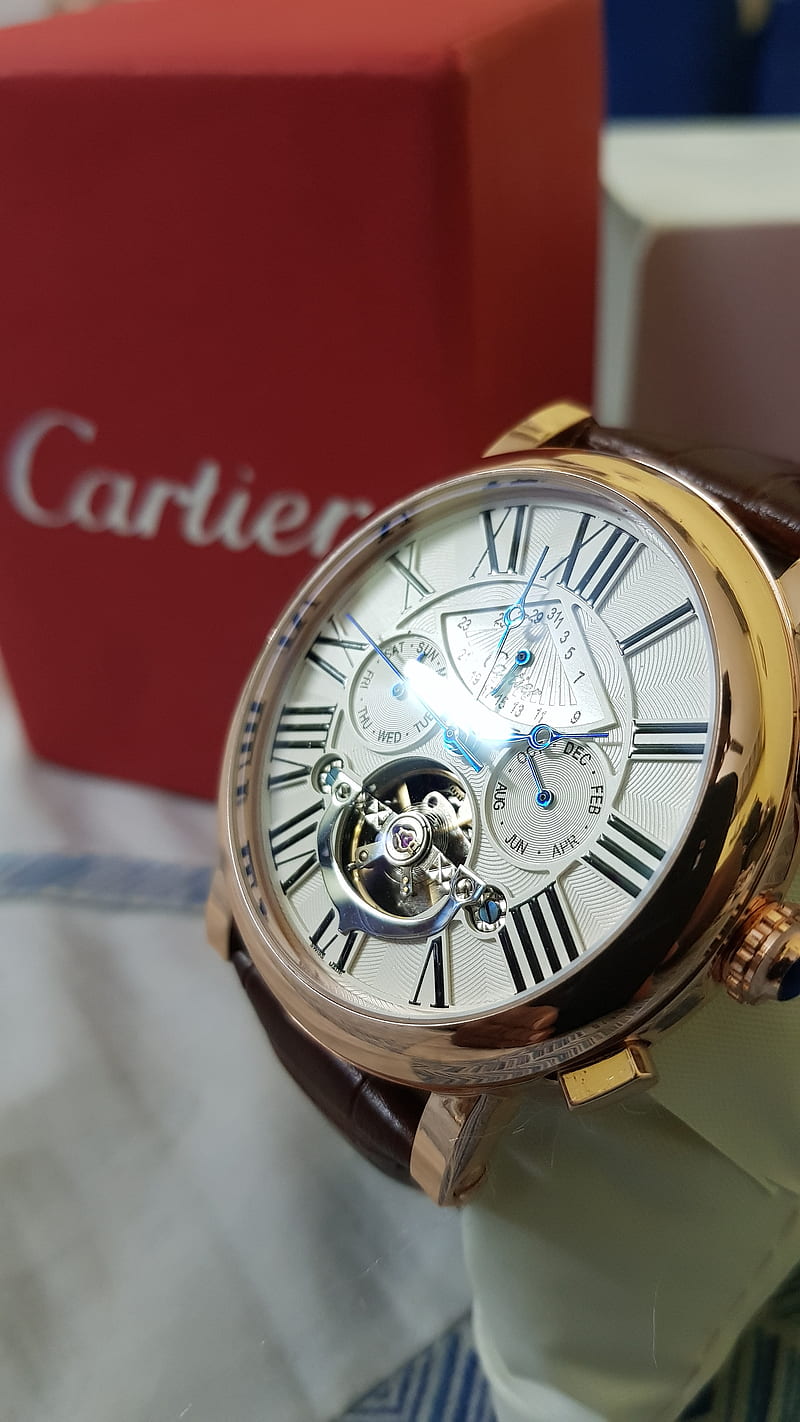 Cartier watch, automatic, cartier, time, watch, HD phone wallpaper