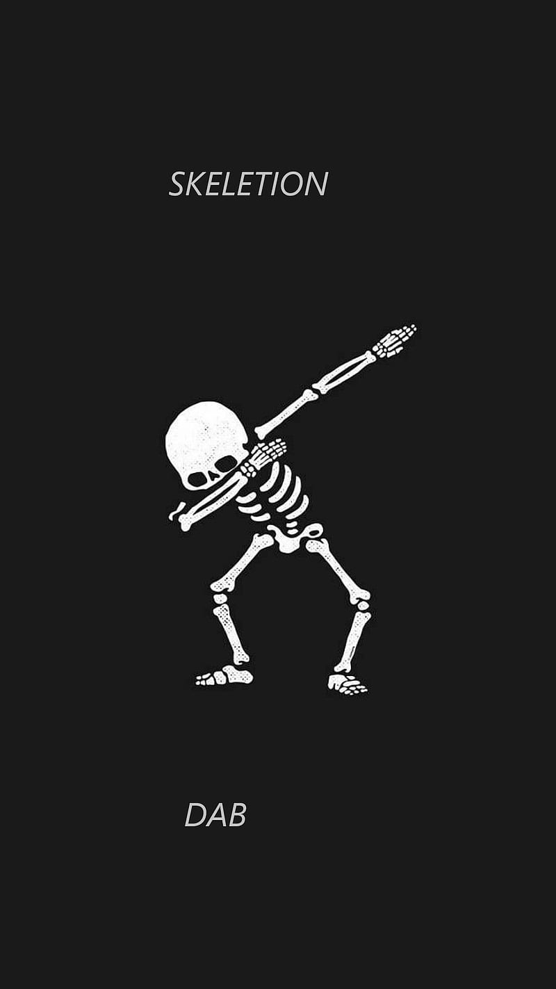 FUNNY, skeletion, dab, HD phone wallpaper