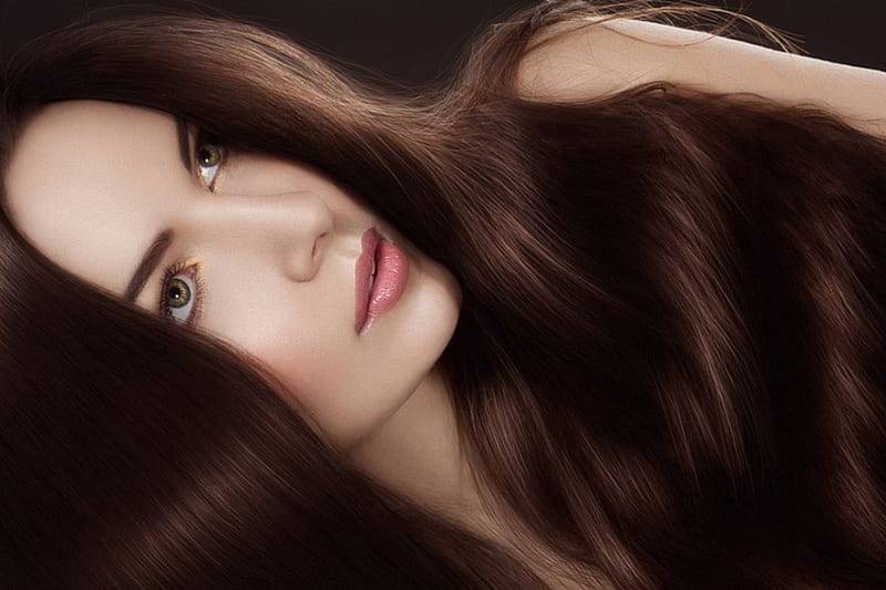 Model, hair, lady, silky, HD wallpaper