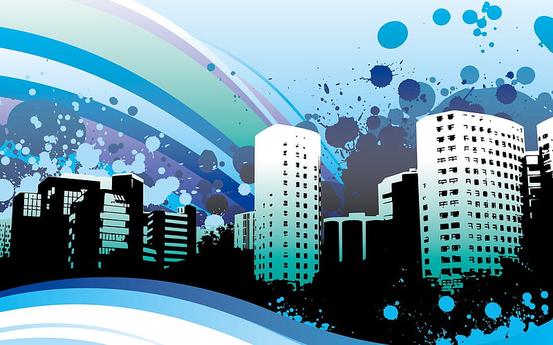 Vector City-Illustration Design, HD wallpaper