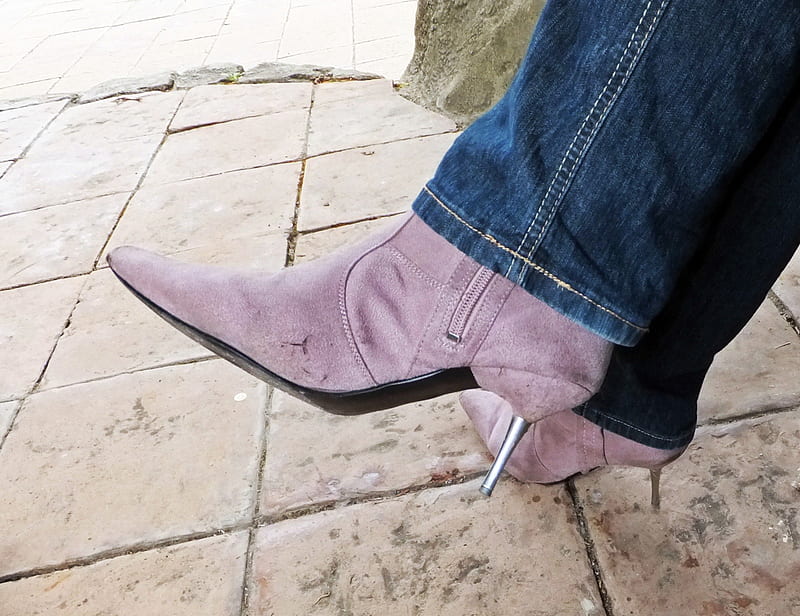 Pink Boots, Stilettos, Pink, Metal, Shoes, Heels, High Heels, Denim, Boots, HD wallpaper