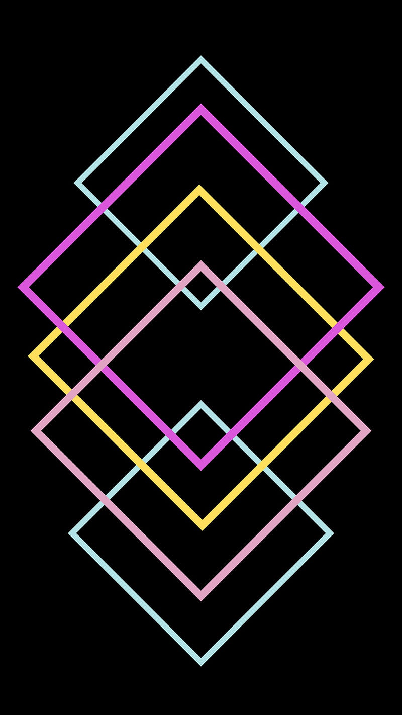 Triangle, android, black, neon, square, HD phone wallpaper | Peakpx