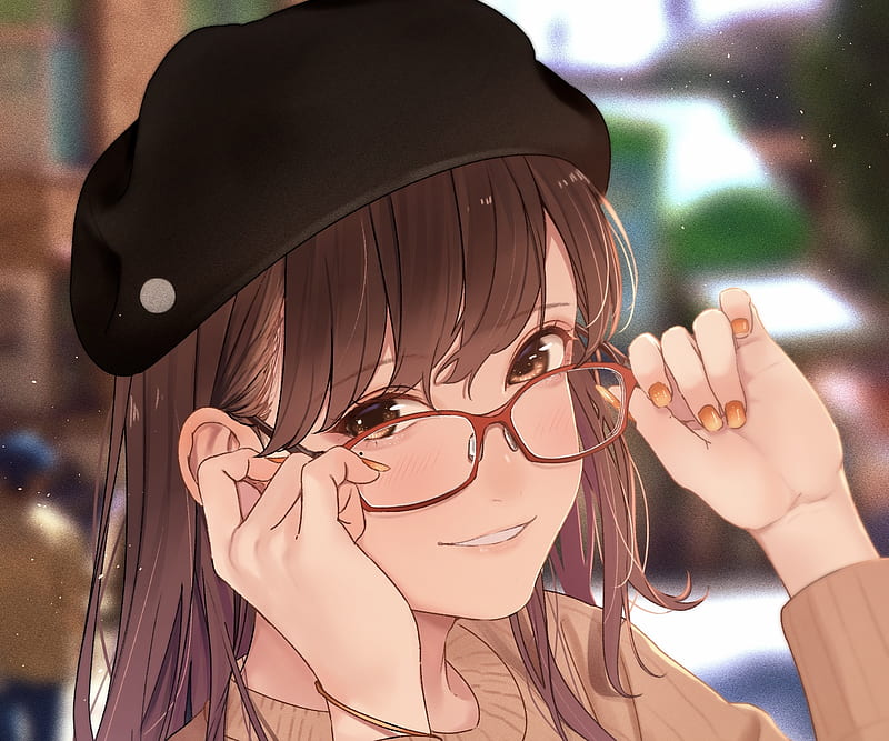 Anime, Girl, Acerola Saitou , Glasses, HD wallpaper