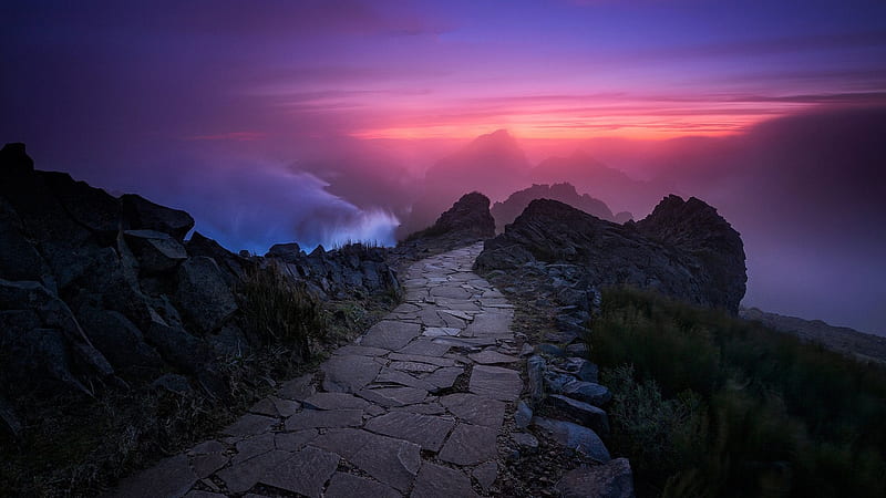 Pathway to Nowhere, mountain, rock, trail, path, walk, sunrise, sunset ...