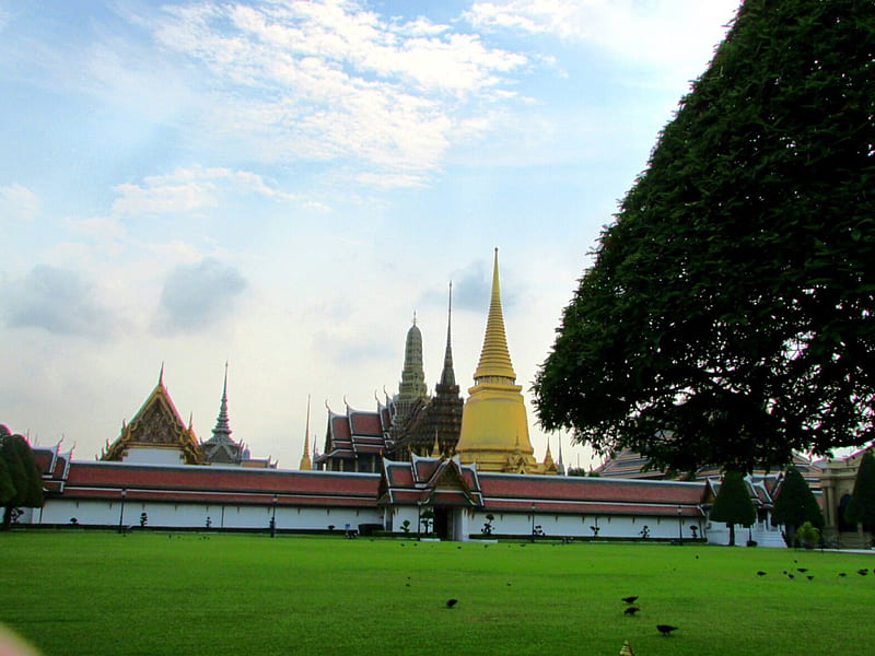 The Grand Palace, religious, sky, thailand, grand palace, HD wallpaper