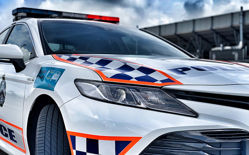 Toyota Camry, 2021, Queensland Police, QPS, Toyota Camry Police Car, Japanese cars, police cars, Queensland, Australia, HD wallpaper
