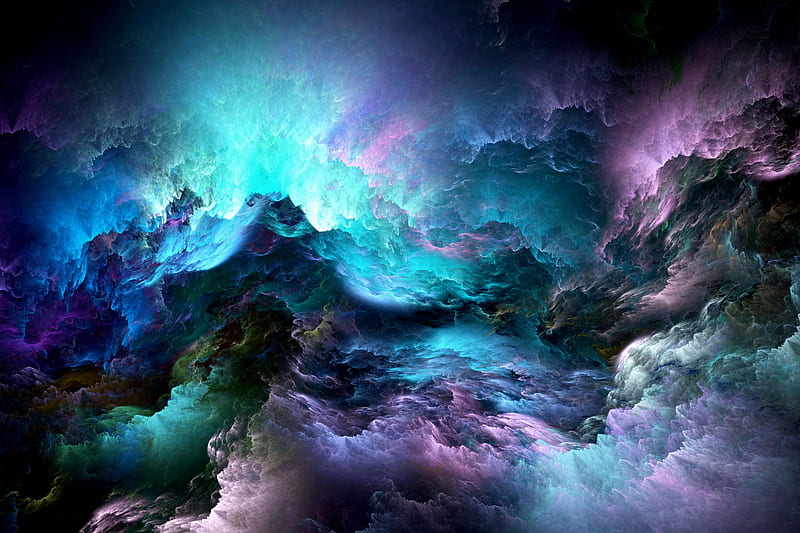 Glowing Clouds Abstract , clouds, abstract, glow, colorful, HD wallpaper