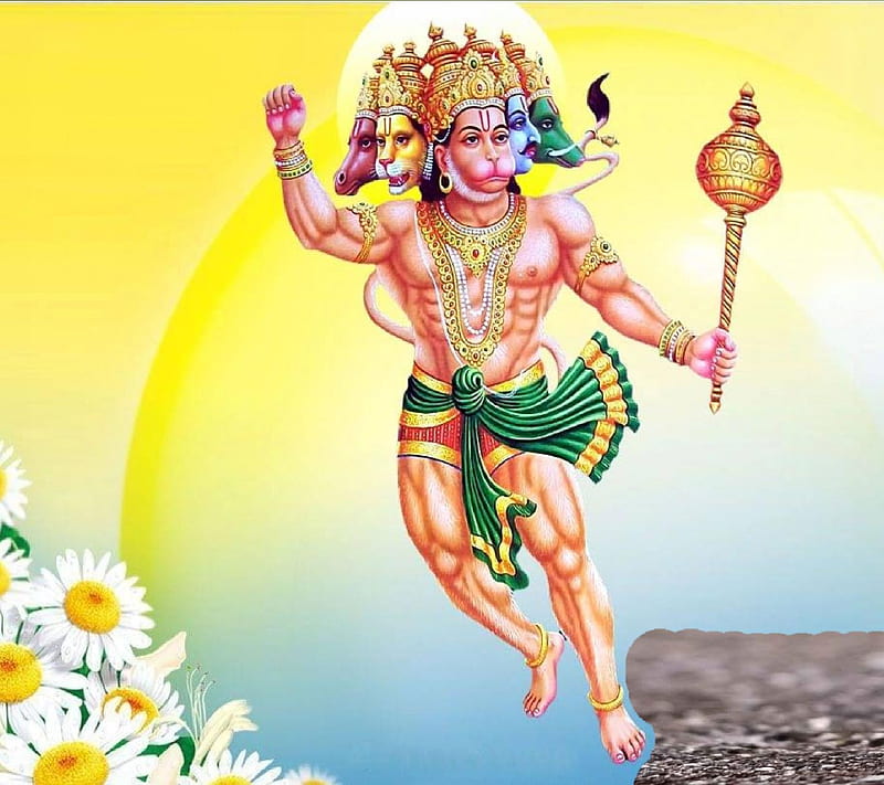 Panchmukha Hanuman, cute, god, HD wallpaper