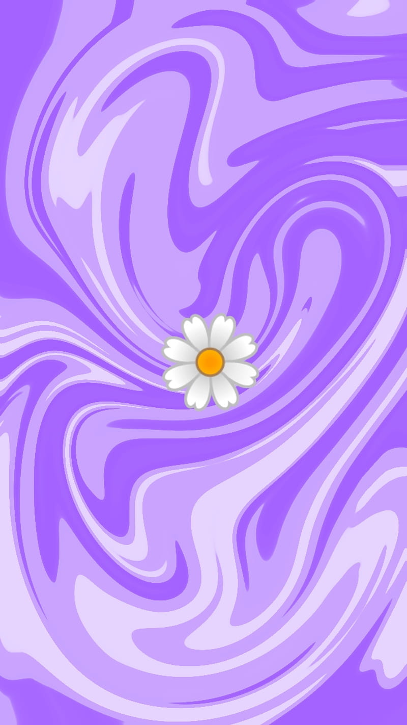 Daisy, aesthetic, cute, pretty, purple, swirl, HD phone wallpaper ...