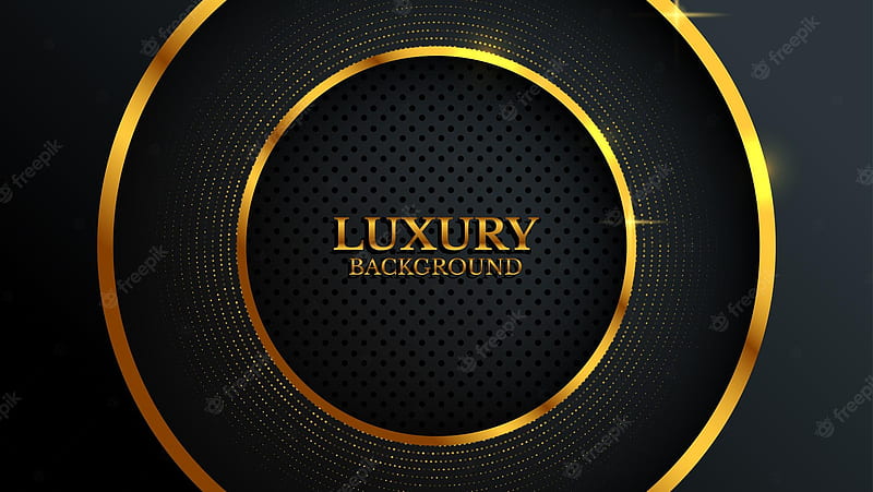 Premium Vector. Abstract luxury design with gold circle line and glitter on overlap layer metal background, HD wallpaper