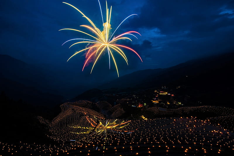 Firework, crackers sky, HD wallpaper