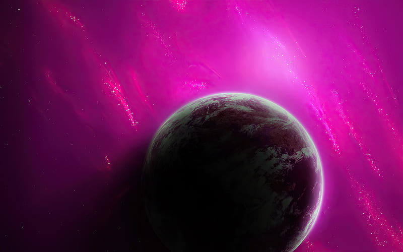 Purple Planet , planet, digital-universe, purple, artist, artwork, digital-art, HD wallpaper
