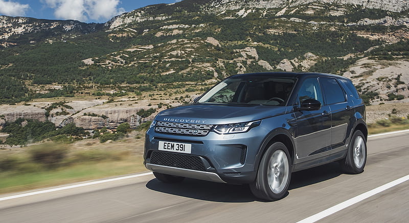 2020 Land Rover Discovery Sport (Color: Byron Blue) - Front Three-Quarter , car, HD wallpaper