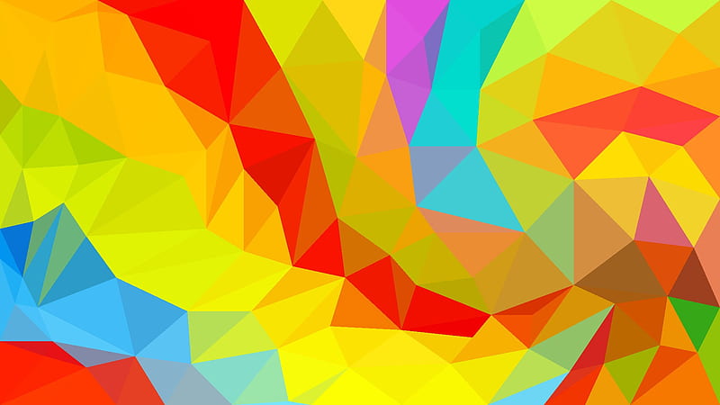 Red Blue Yellow Geometric Shapes Geometric, HD wallpaper