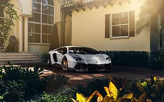 Matte Lamborghini Aventador, lamborghini, lamborghini-aventador, carros, matte, HD wallpaper