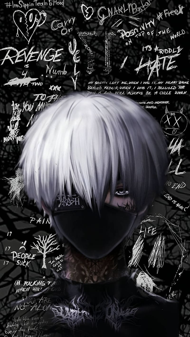Broken Heart Sad Anime Boy, Aesthetic Background, sad anime boy, HD phone wallpaper