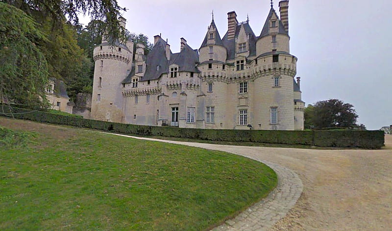 Chateau d'Usse, building, chateau, ancient, france, grass, castle, old, historic, HD wallpaper