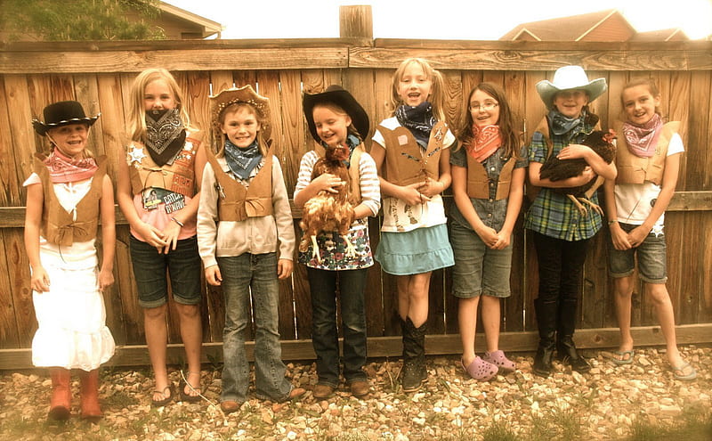 Yee-Haw Cowgirls, yee haw, hats, boots, cowgirls, HD wallpaper