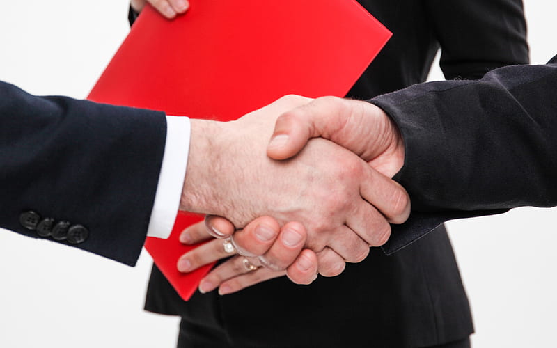 handshake, businessmen, business people, business concepts, contract, business handshake, HD wallpaper