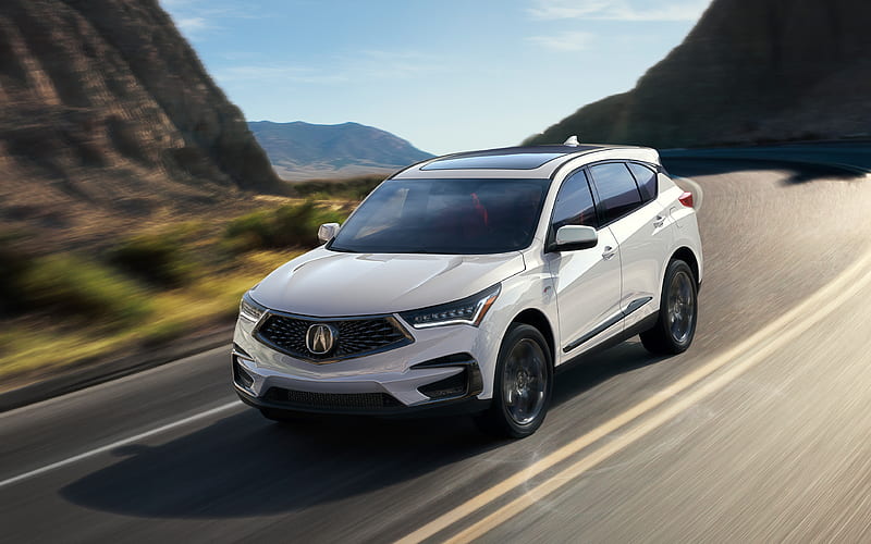 Acura RDX, 2019 exterior, front view, luxury crossover, new white RDX, Japanese cars, Acura, HD wallpaper