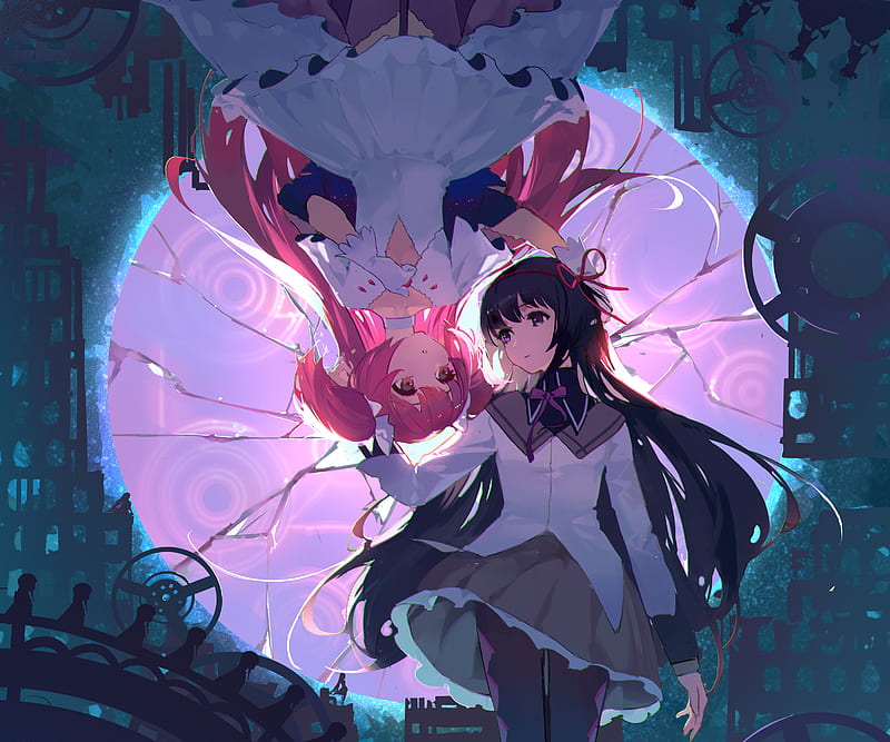 Wallpaper : madoka, Homura, anime, girl 1920x1080 - 4kWallpaper