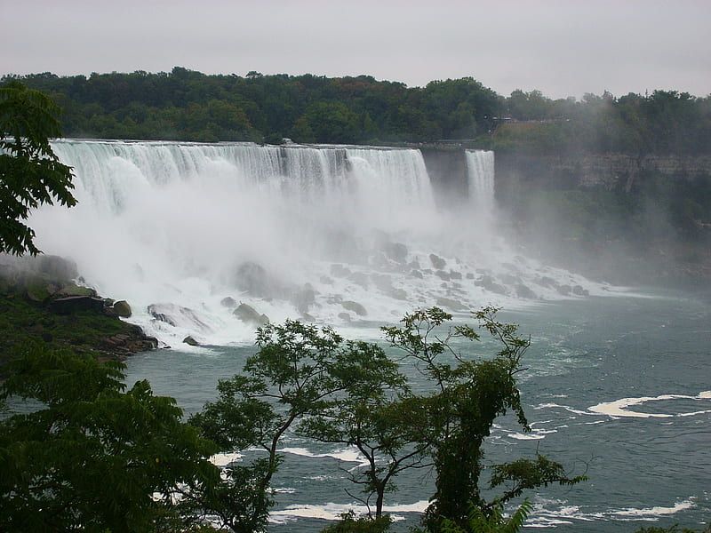 Niagra Falls - canadian side, niagra, waterfall, water, HD wallpaper