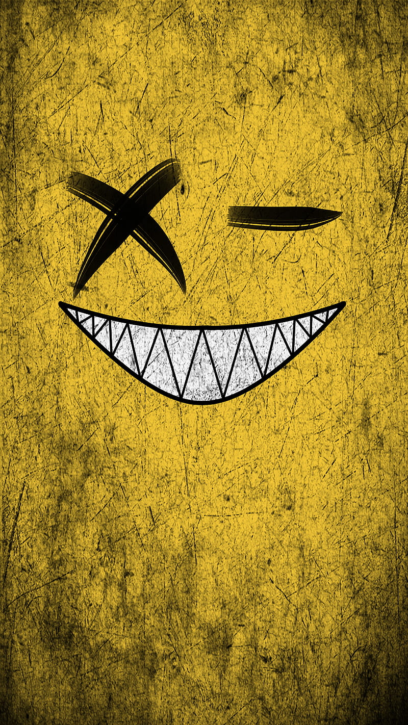 Smile, bat, bats, black, halloween, meadow, plus, pubg, yellow, HD phone wallpaper