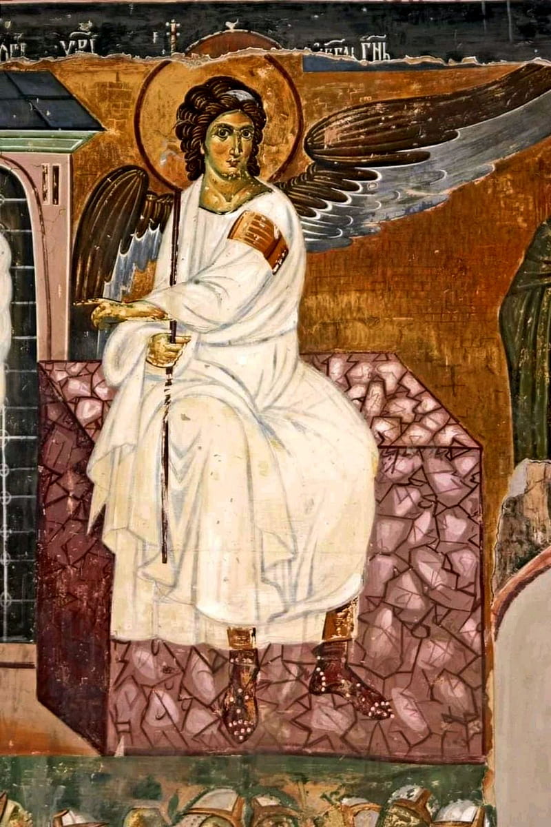 White angel , 16th century, mileseva monastery, white angel, HD phone wallpaper