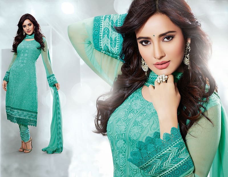 Model, Indian, Celebrity, Neha Sharma, National Dress, HD wallpaper