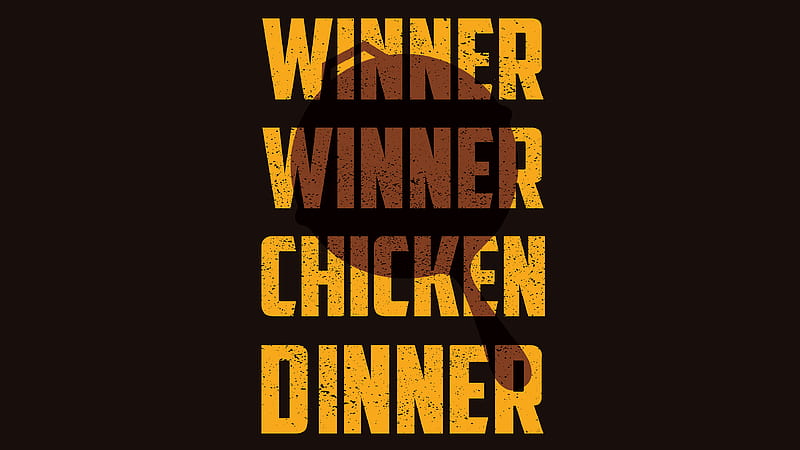 Winner Winner Chicken Dinner, pubg, playerunknowns-battlegrounds, 2018-games, games, typography, HD wallpaper