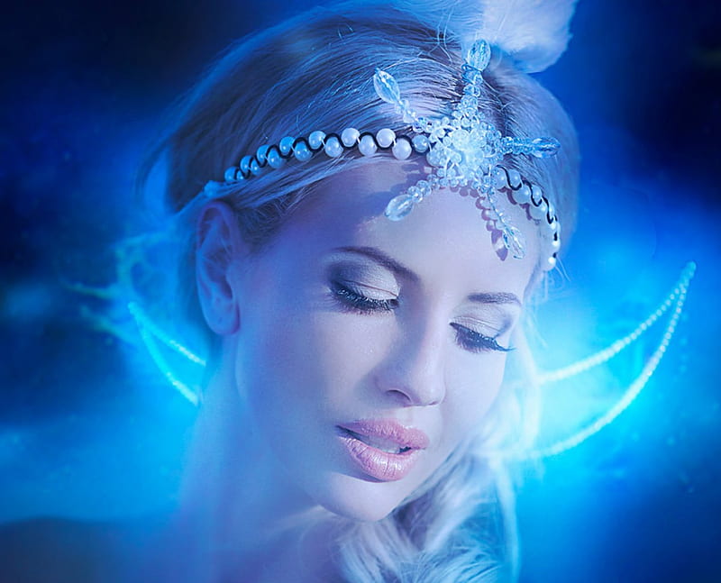 Beautiful Princess, magical, face, woman, blue, HD wallpaper | Peakpx