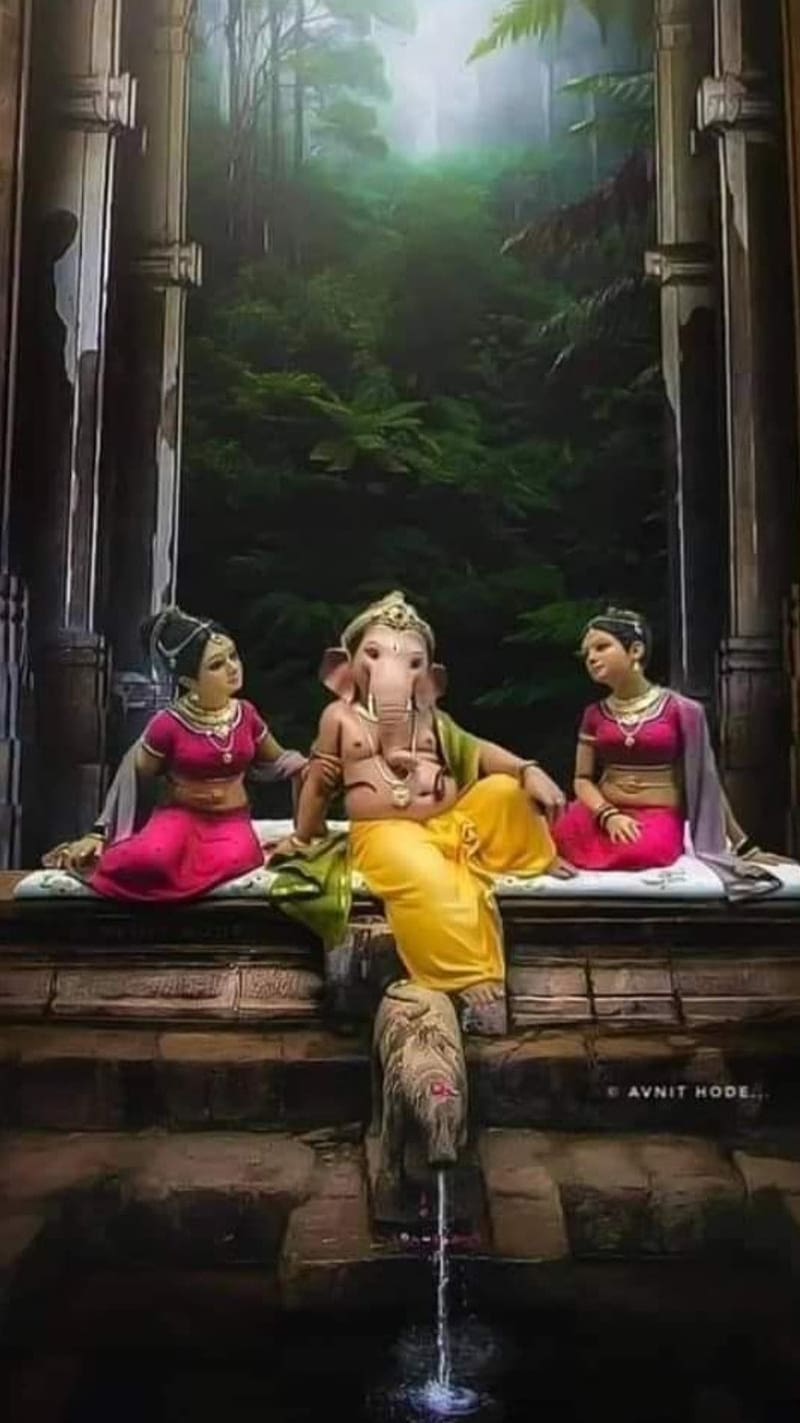 Ganesh Ji 3d, ganesh chaturthi, lord, god, HD phone wallpaper