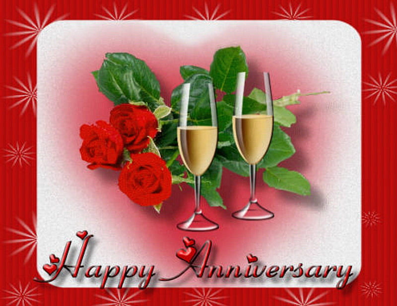 Happy Anniversary, anniversary, wine, roses, happy, psp, HD wallpaper ...
