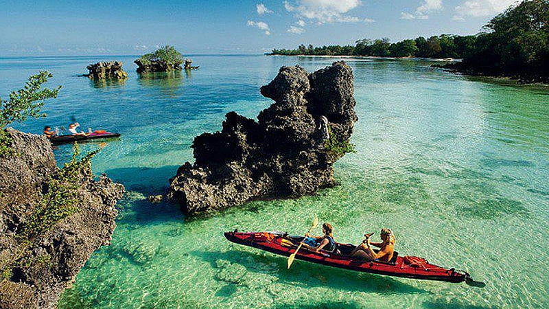 Zanzibar Island, water, boat, ocean, nature, island, HD wallpaper