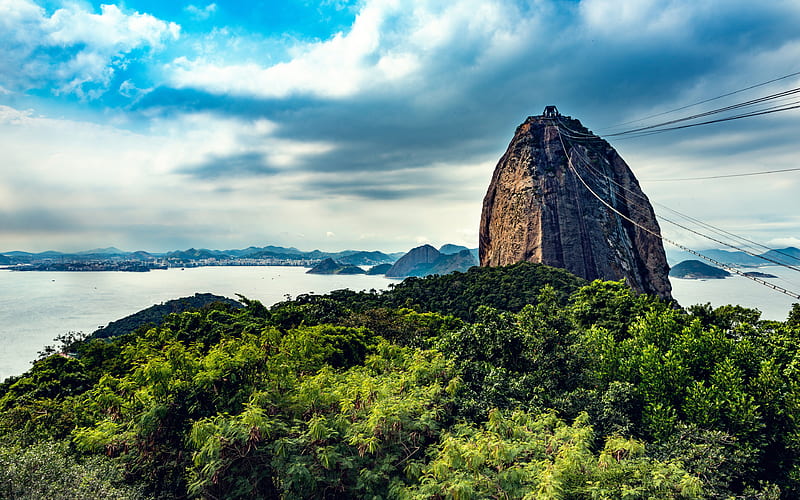 Sugarloaf Mountain, Rio De Janeiro mountains, R, South America, Brazil, HD wallpaper